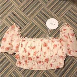 Princess Polly Tops - Princess Polly Floral Mood Top Off White Princess Polly Tops - Princess Polly Floral Mood Top Off White